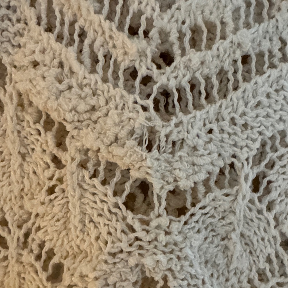 Zara Cream Crochet Hooded Sweater - Picture 4 of 6